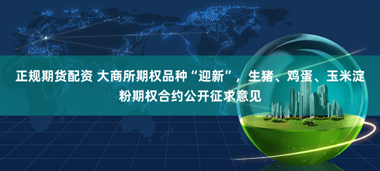 正规期货配资 大商所期权品种“迎新”，生猪、鸡蛋、玉米淀粉期权合约公开征求意见